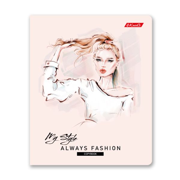 Тетрадь ученическая общая, выборочные блёстки, A5+ 40 л. на скобе 65 г/м², белизна 100%, 10 шт, клетка в термоусадочной пленке, 000472 От кутюр, Светоч 40ТСК5_5_2_1