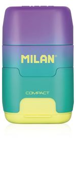 Точилка пластиковая COMPACT Sunset в блистере, бирюзово-желтый BYM10424, Milan