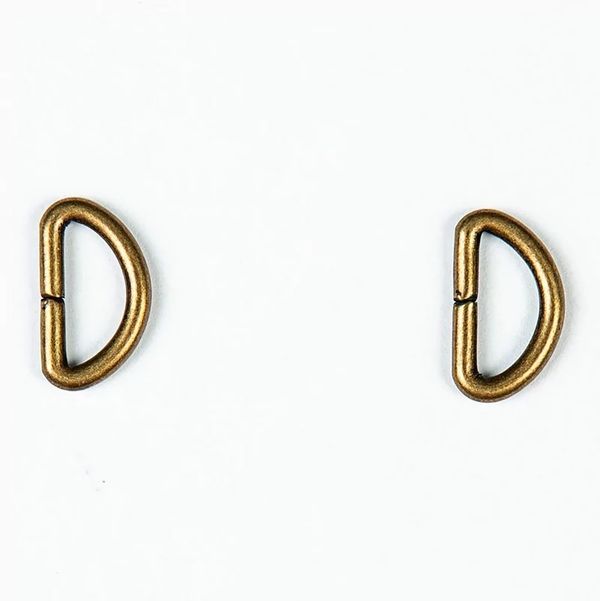 Полукольцо сварное металл внутр. 12 мм (внешн. 17х11 мм, ⌀2.5 мм), 100 шт, латунь ГР, 6047