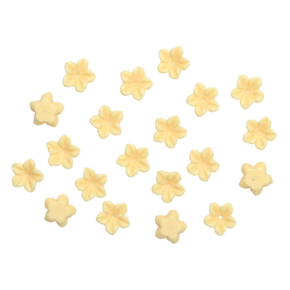 Цветочки для скрапбукинга, 6 мм, 20 шт в упак, желтый