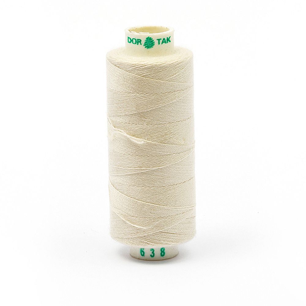 Нитки швейные бытовые Dor Tak 40/2, 366 м / 10 кат., 638 экрю