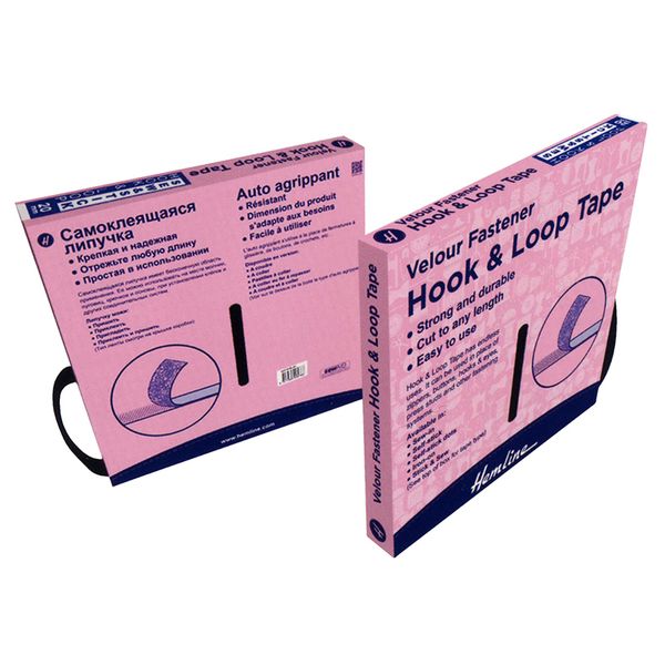 Лента контактная липучка (велкро) пришивная фасовка 20 мм / 10 метров, белый, /пара/, Hemline /TOS/