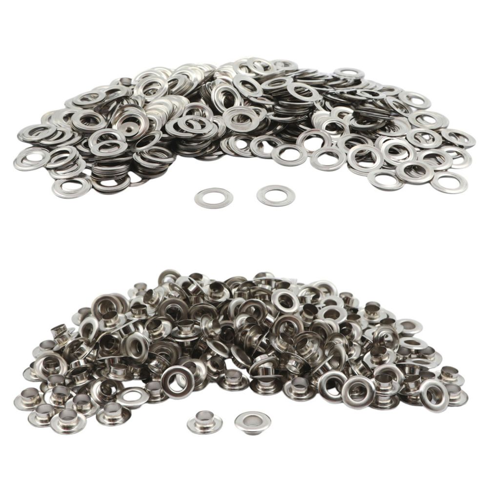 Люверсы металл ⌀9.2 мм (внутр.), h=6.32 мм, внешн. ⌀18.9 мм, №24, сталь, New Star, никель, уп≈1000 шт