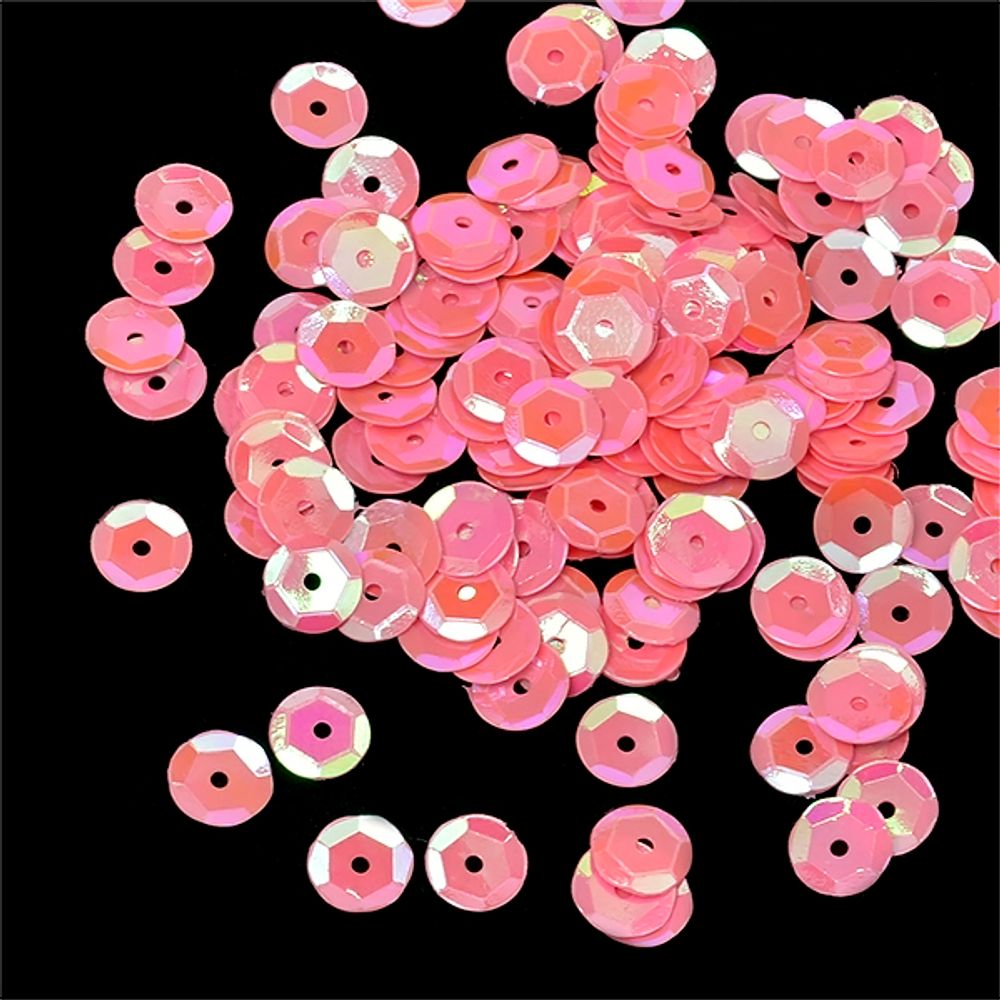 Пайетки плоские 8 мм, TYY-FLK032, цв.29 розовый, уп.50г