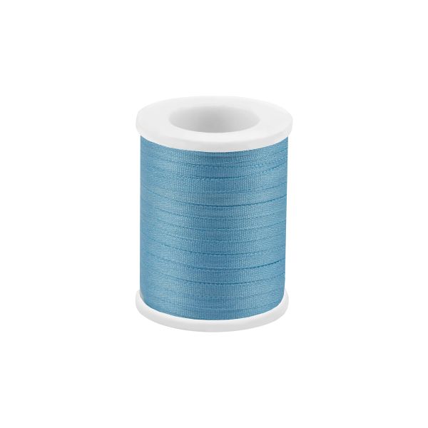 Лента (тесьма) шелковая 2.0 мм / 45.5±0.5 метров, №253 голубой, Gamma SR-2