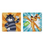 Картина по номерам Фрея, Союзмультфильм. Кот Матроскин и Шарик, на магните, 9х9 см