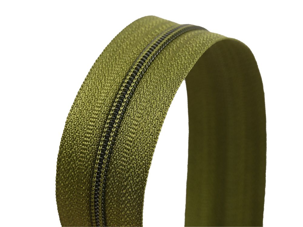 Молния рулонная витая (спираль) Т3 (3 мм), УСИЛЕННАЯ, НА БОБИНЕ, S-888 зеленый (цв.SBS) / 200 метров