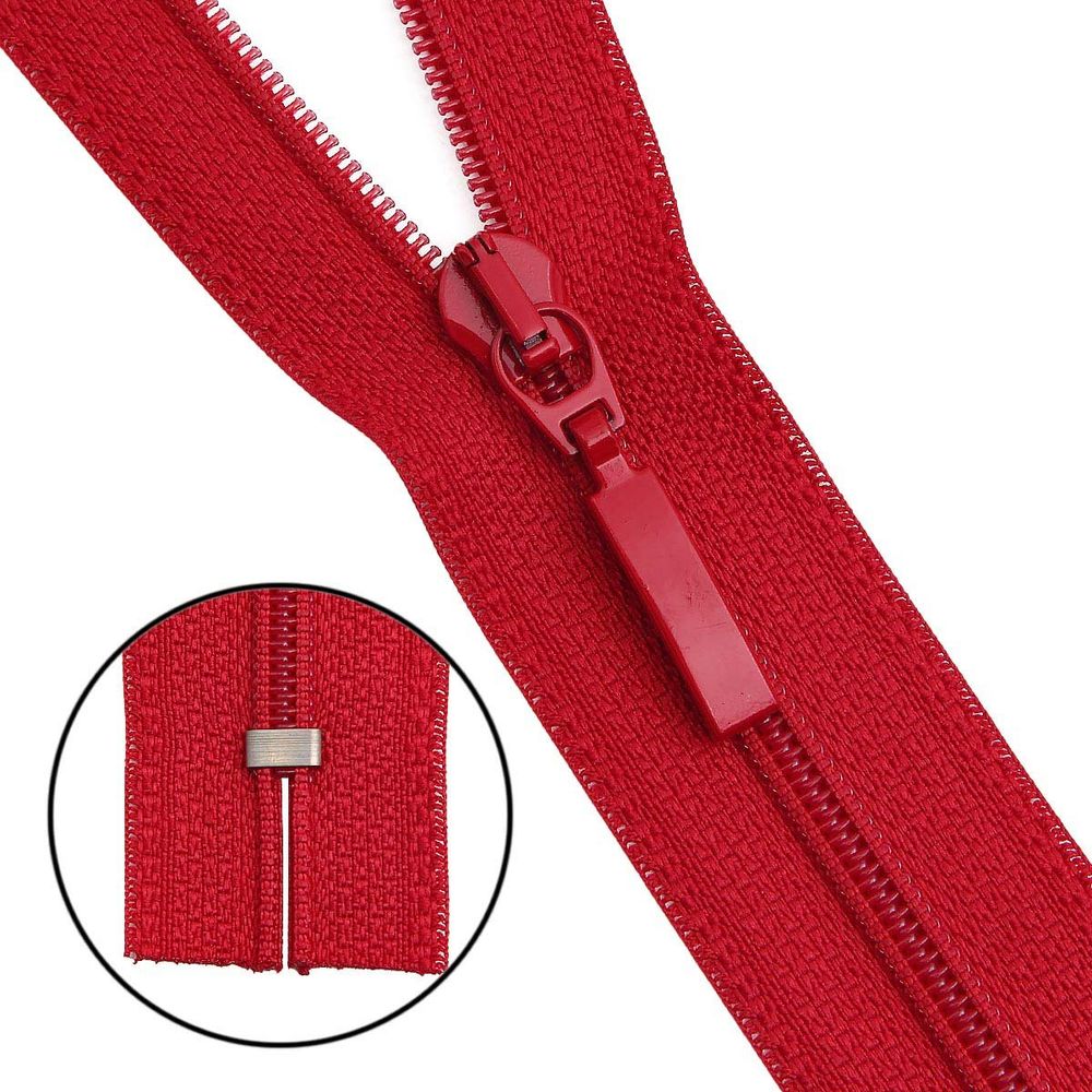 Молния спираль (витая) Arta Т5 (5 мм) 1 зам., н/раз., 18 см, цв. 519 красный, уп.10 шт