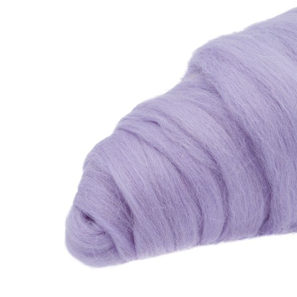 Лента для валяния полутонкая, 100% шерсть, 50гр Камтекс (072 лаванда)