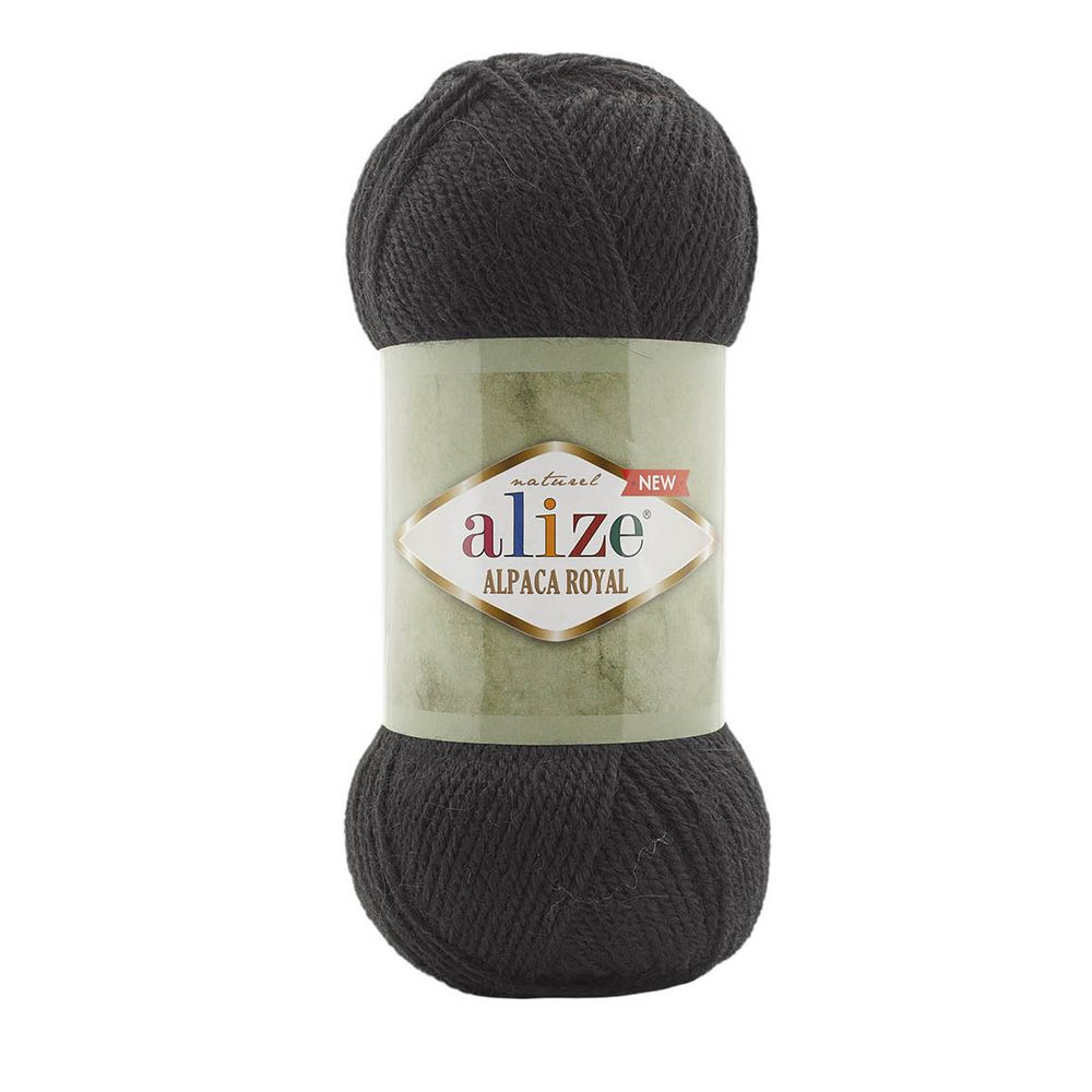 Пряжа Alize (Ализе) Alpaca Royal New / уп.5 мот. по 100 г, 250м, (60 черный)