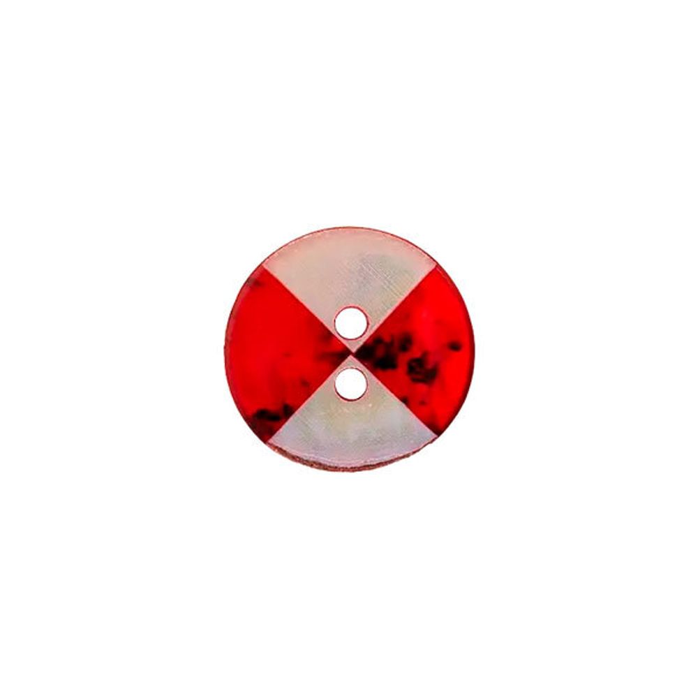 Пуговицы 2 прокола 20мм, перламутр, красный, Union Knopf by Prym, U0453838020004801-15, 1 шт
