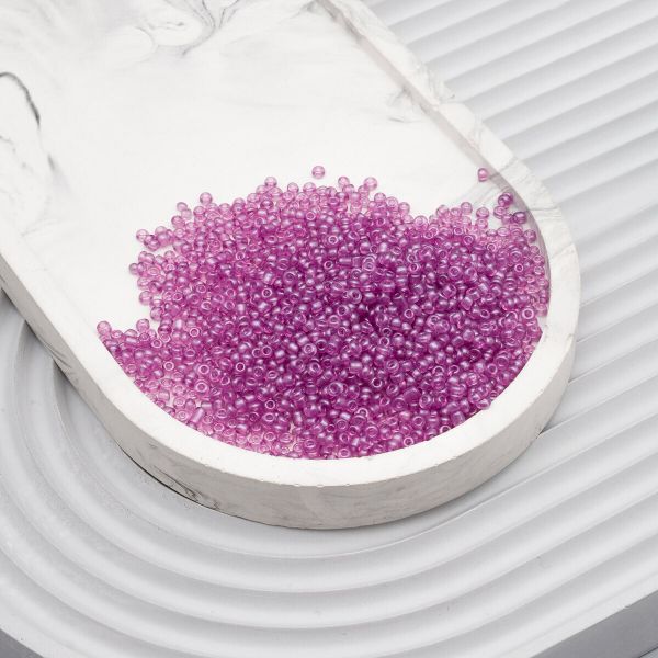 Бисер Astra&Craft 11/0 (2.1 мм), 200 г (10х20 г), цв. 906-О сиреневый/прозрачный