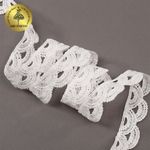 Кружево гипюр (плетёное) 22 мм, TBY.C01927A, теплый белый, 13.71м, Kruzhevo