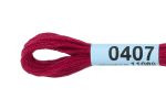 Мулине Gamma 100% хлопок, цв.0407 бордовый, 24 мотка по 8 метров