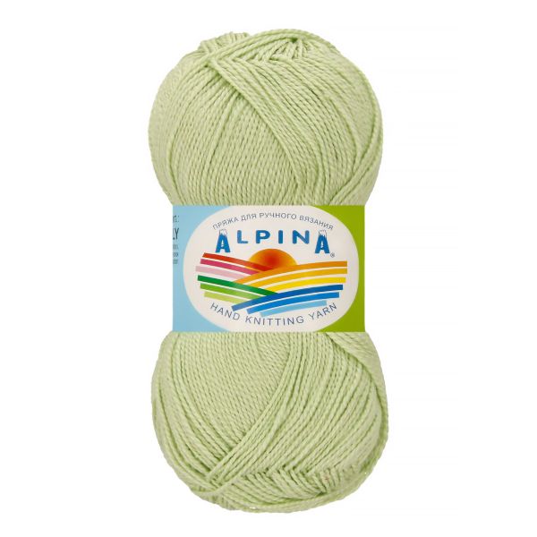 Пряжа Alpina Holly / уп.10 мот. по 50г, 200м, 158 св.зеленый