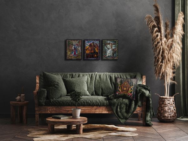 Набор для вышивания нитками Panna Золотая серия VS-7444, Славянская мифология. Русалка, 27х36.5 см