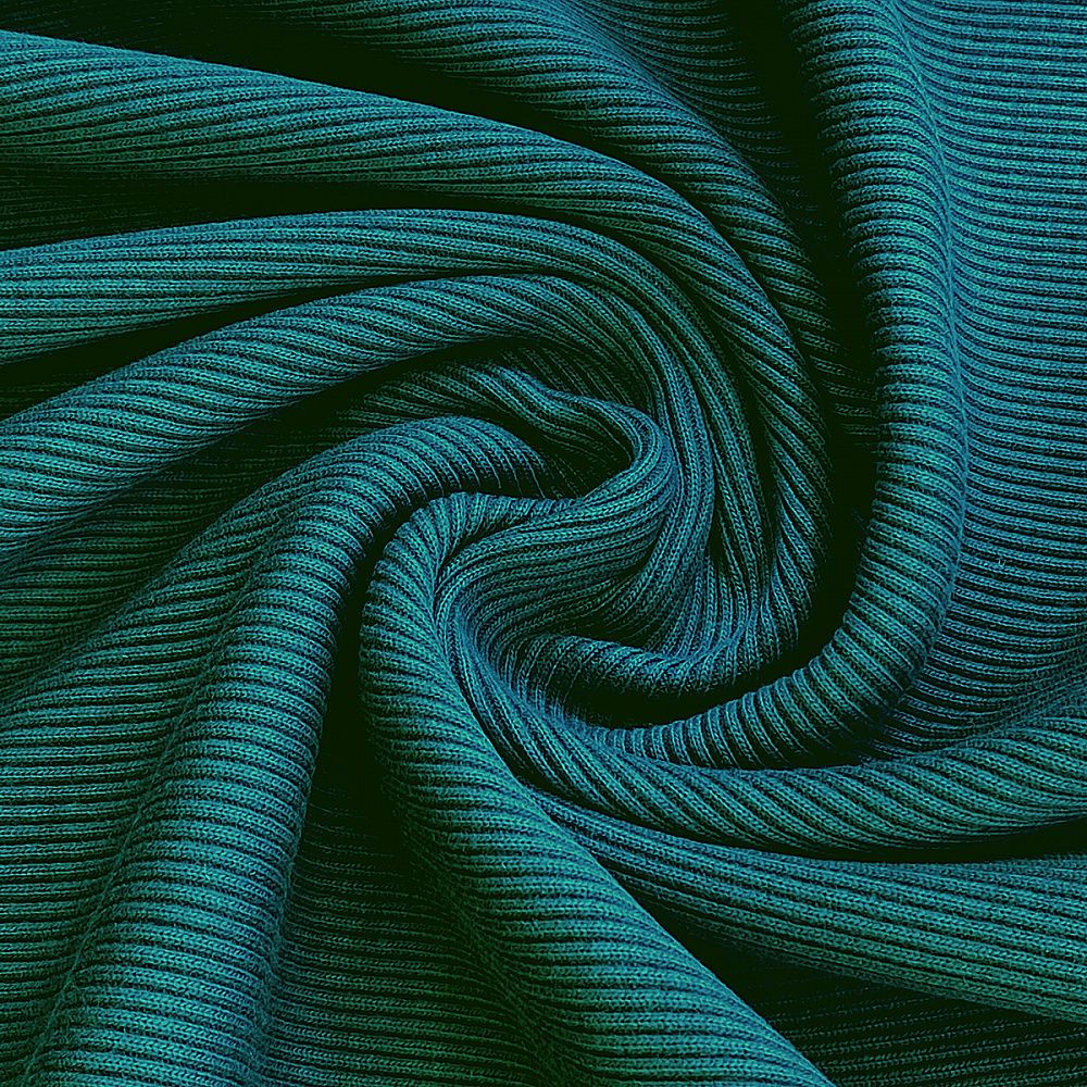 Кашкорсе трикотажное полотно 400 г/м², 60+60 см, тем.петроль, 60м /TOS/