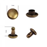 Хольнитены двухсторонние сталь 6х6 мм, №0, TBY.5206 цв. антик уп. 1000 шт, TBY