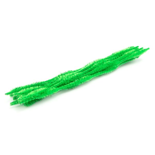 Проволока синельная объемная Цветок 12 мм / 300мм, 15 шт, Astra&Craft (B-039 зеленый)