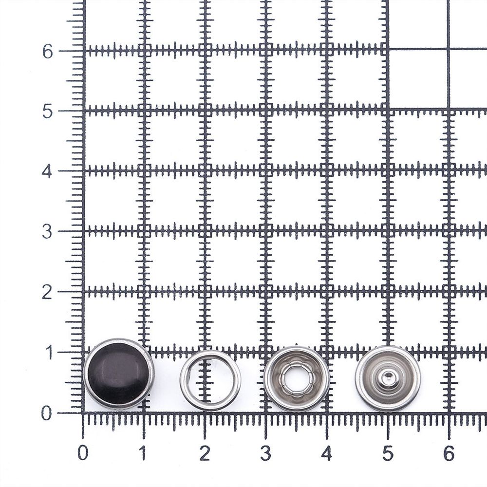 Кнопка рубашечная (джерси) жемчужинка ⌀10.5 мм, ≈1440 шт, МЕТАЛЛ, акрил, черный, NEW STAR
