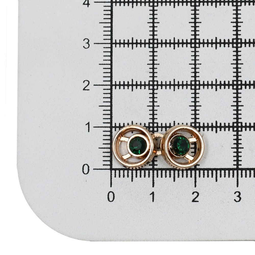 Крючки пришивные декоративные 10х21 мм, золото цв.02/зеленый цв.912, 20 шт