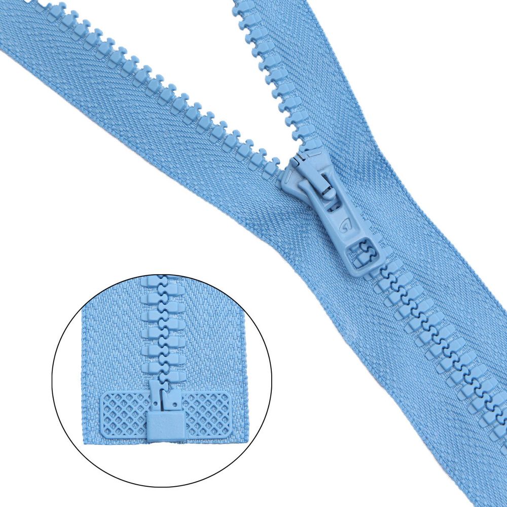 Молния трактор Arta Т6 (6 мм) 1 зам., разъем., 65 см, цв. 039 голубой, уп.5 шт