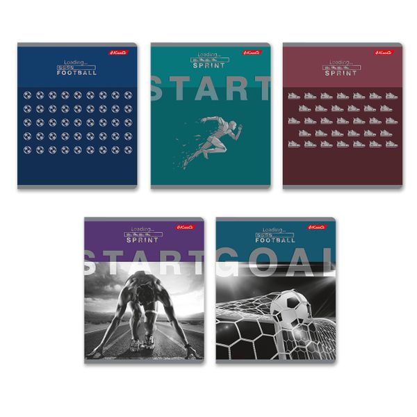 Тетрадь ученическая общая, глянцевая ламинация, A5+ 48 л. на скобе 65 г/м², белизна 100%, 10 шт, линия в термоусадочной пленке, 000758 Не сдавайся!, Светоч 48ТЕТл-004