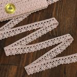 Кружево вязаное (тесьма) хлопковое 18мм арт.TR.1006 цв.розовая пудра, уп.10м, Kruzhevo