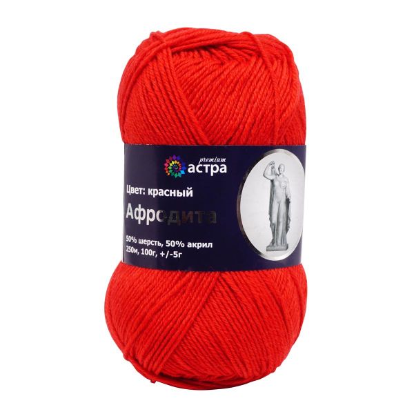 Пряжа Astra Premium (Астра Премиум) Афродита / уп.3 мот. по 100 г, 250 м, 10 красный