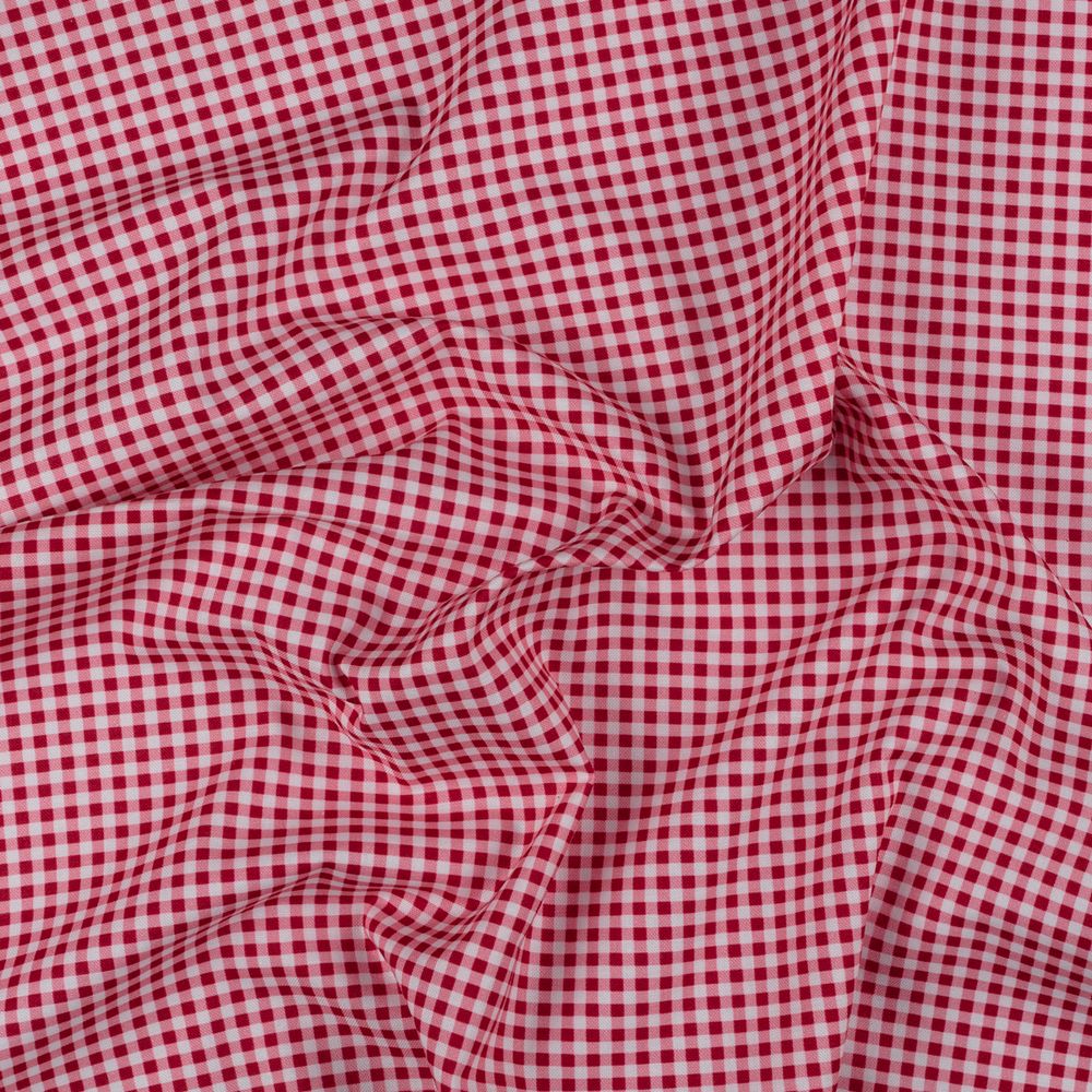 Ткань для пэчворка Peppy Бабушкин сундучок, отрез 50х55 см, 140 г/м², БС-49 клетка красный, Peppy