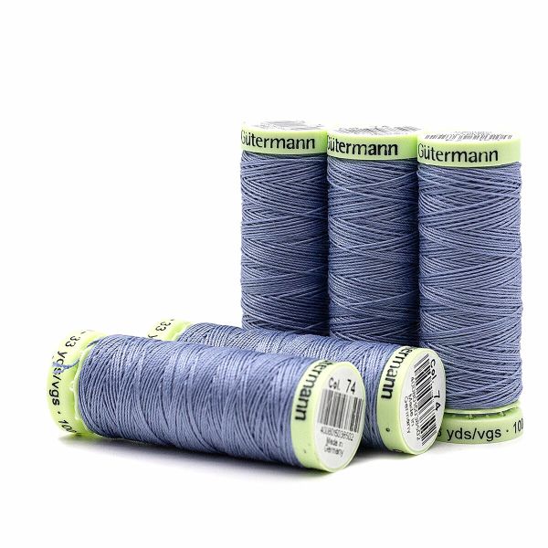 Нитки отделочные Gutermann Top Stitch, 30м, 074 сиренево-джинсовый, 5 катушек