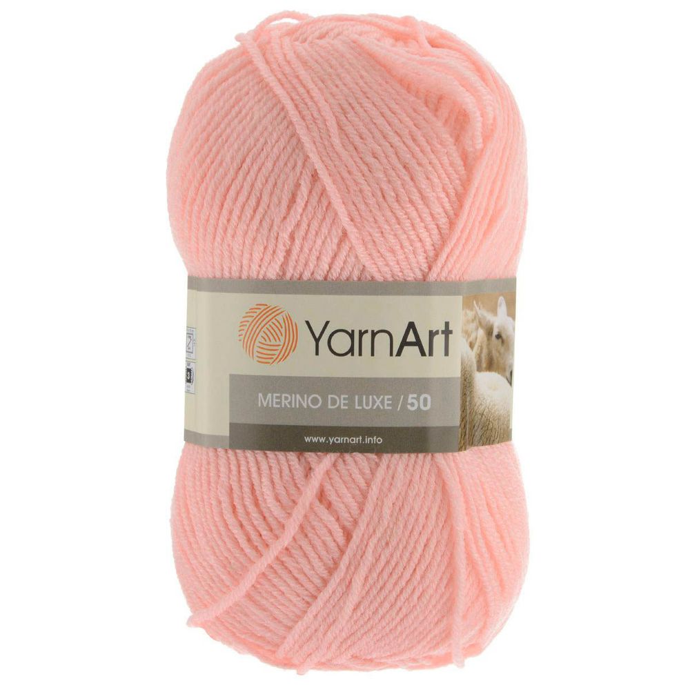 Пряжа YarnArt (ЯрнАрт) Merino de Lux / уп.5 мот. по 100 г, 280м, 565 персик Пряжа YarnArt (ЯрнАрт) Merino de Lux / уп.5 мот. по 100 г, 280м, 565 персик