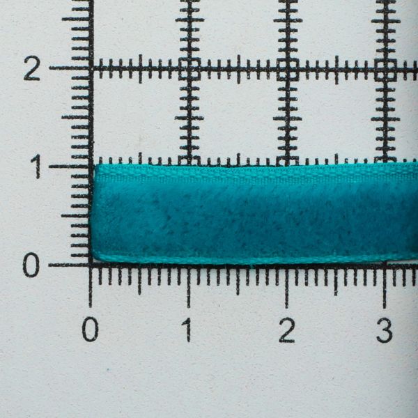 Лента бархатная (тесьма) 10.0 мм / 10±0.5 метров, рис. 8508, цв.39 т.бирюза
