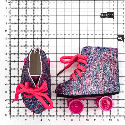 Ботиночки 8х3,5х8см, пара, фиолетовый