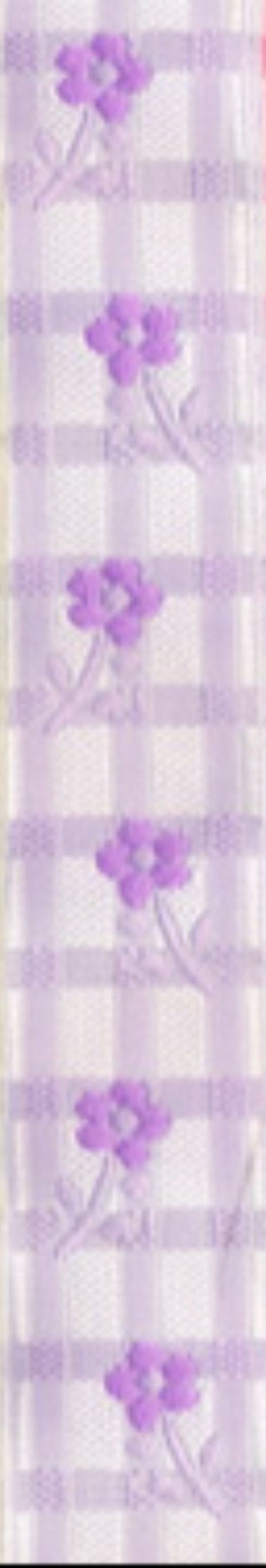 Лента (тесьма) жаккардовая 20.0 мм / 10±0.5 метров, белый/сирень, Gamma TRJ-22