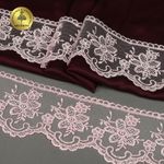Кружево на сетке 75 мм, 40480, цв.R1815 розовый уп.13.7м, Kruzhevo