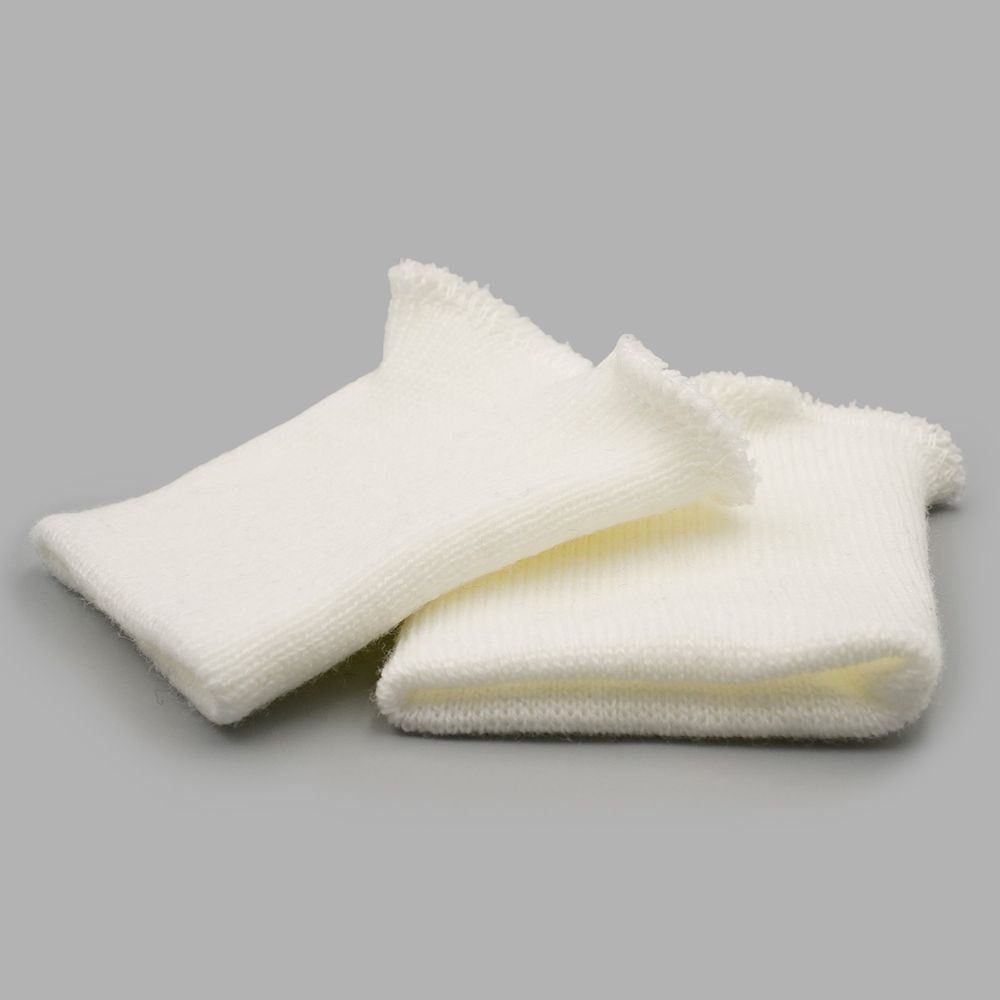 Манжеты трикотажные 8.0х9.5 см, 1 пара, средней плотности 14 кл, 1х1, в-06 белый