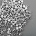 Бусины пластик ⌀8 мм, 500 г, цв.серебро, Magic4Hobby