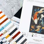 Набор для вышивания нитками Luca-S BU5091, Две Волшебные рыбки, 23х38см