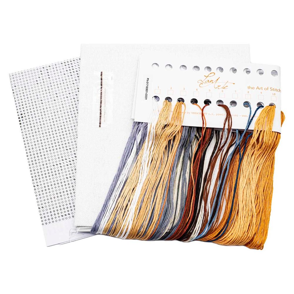 Набор для вышивания нитками Lanarte, Лиса 18х27