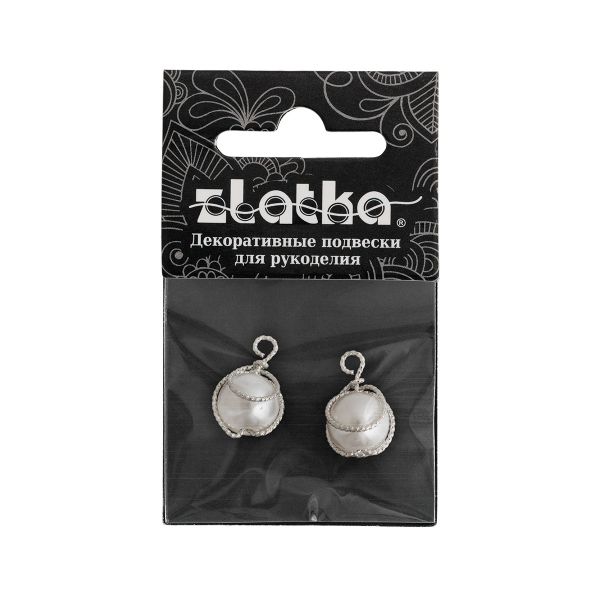 Подвеска для бижутерии 20 мм, 10 шт, №02 серебро, Zlatka JCBH-01