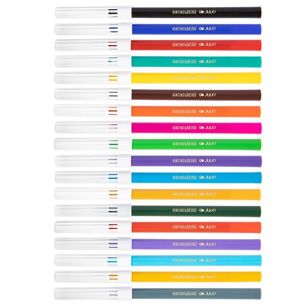 Фломастеры смываемые 18 цв, Лео LPFPW-18