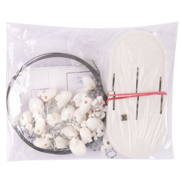 Карниз-струна 3.5 метра, с пластиковыми зажимами (20 шт), Gamma С-54