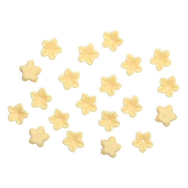 Цветочки для скрапбукинга, 6 мм, 20 шт в упак, желтый