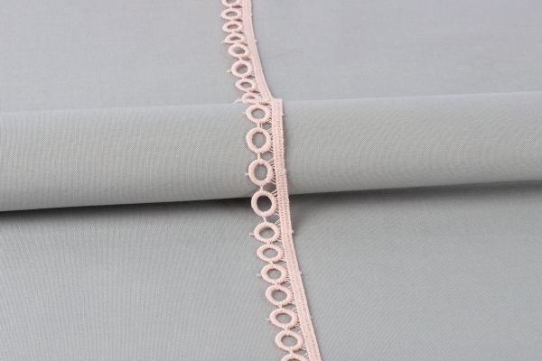 Кружево гипюр (плетёное) 17 мм / 10 м, GP015BP пудровый (бежево-розовый), Gamma GGM-1703