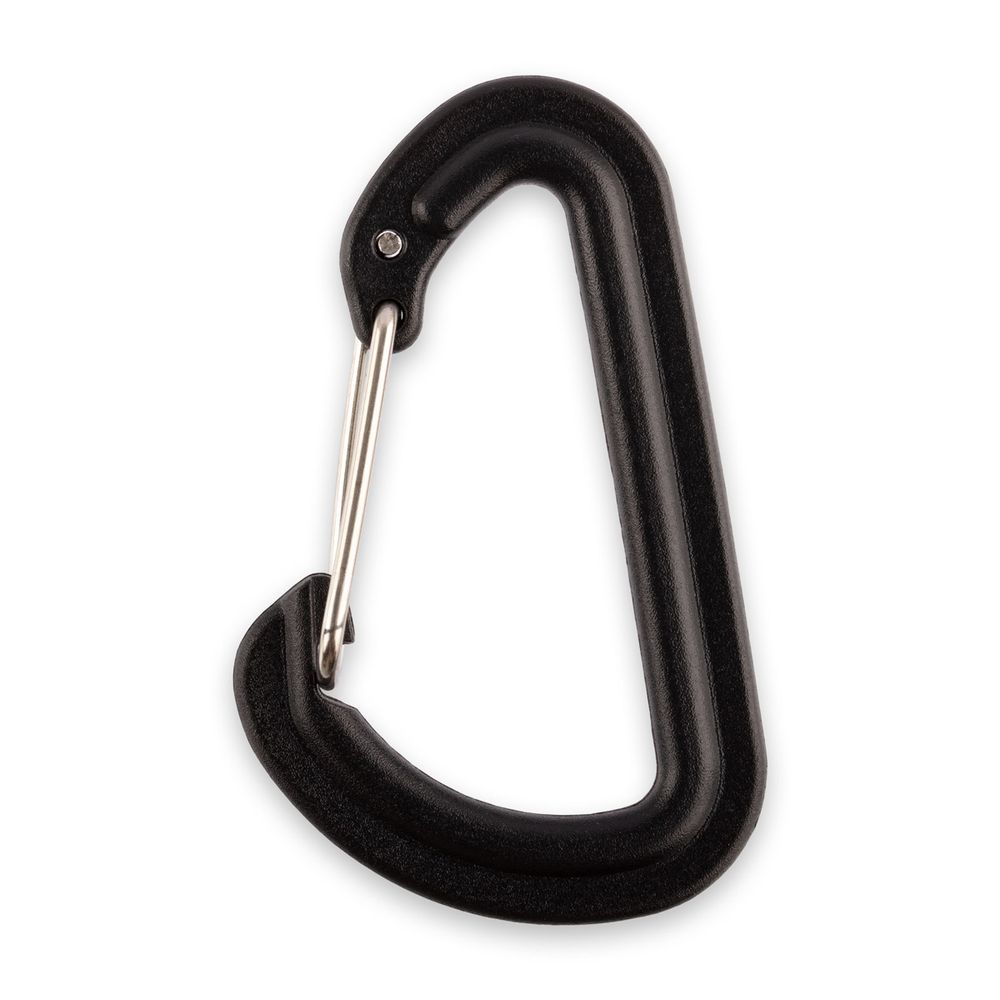 Карабин пластик с металлической застежкой 55х35 мм, 50 шт, черный, Gamma GHB018