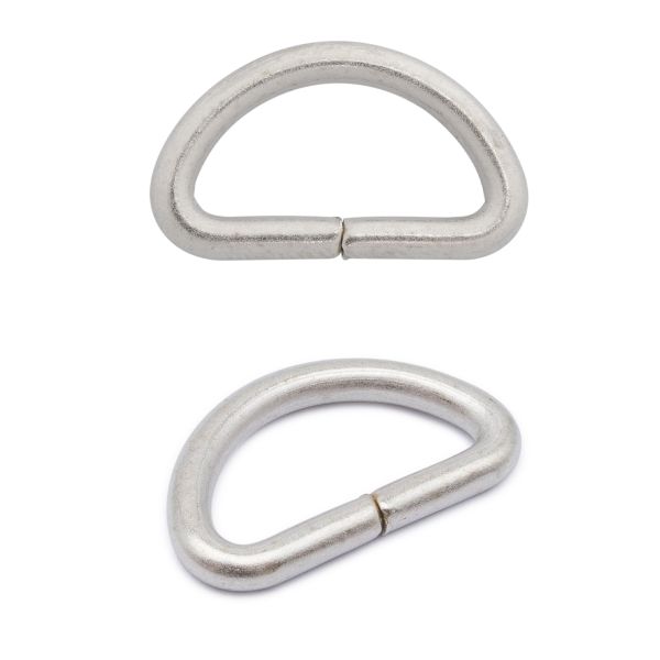 Полукольцо сварное металл внутр. 15 мм (внешн. 20х12 мм, ⌀2.5 мм), 100 шт, серебро ГР, 6066