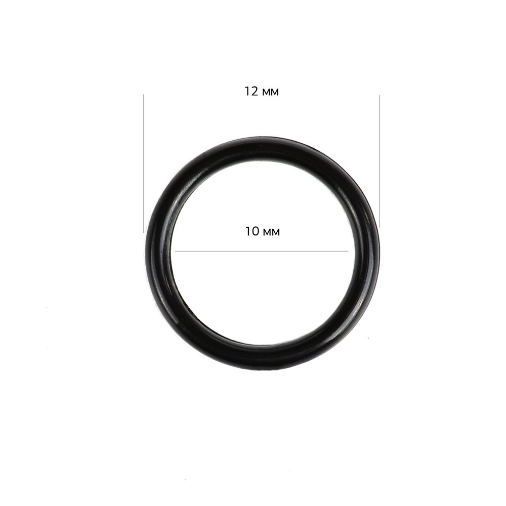 Кольца для бюстгальтера пластик ⌀10.0 мм, черный, 100 шт, 710867