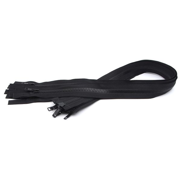 Молния трактор Arta Т6 (6 мм) 2 зам., разъем., 75 см, цв. 077 черный, уп.5 шт