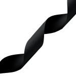 Лента репсовая (в рубчик) 30.0 мм, 160 черный, уп.18,28 м